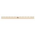 School Smart School Smart 081894 Single Beveled Plain Edge Wood Scale Ruler; 1 In. Scaled; Clear Lacquer 81894